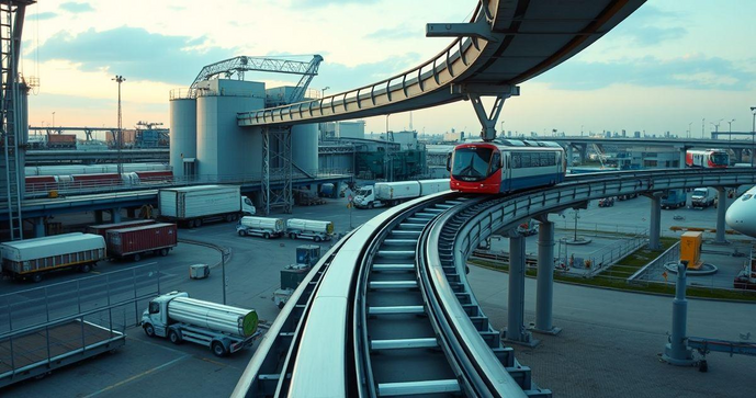 Monovia Curva: Transporte Suspenso Eficiente